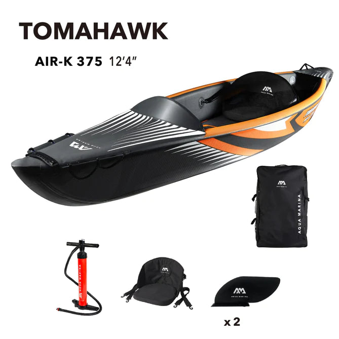 Aqua Marina TOMAHAWK AIR-K 12'4" Inflatable High Pressure Speed Kayak / Canoe - Aqua Gear Supply