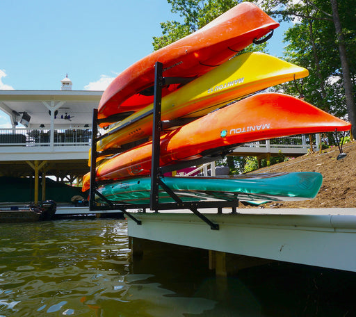 Chesapeake Kayak Storage | Adjustable Dock Rack | Over The Water | 4 Levels - Aqua Gear Supply