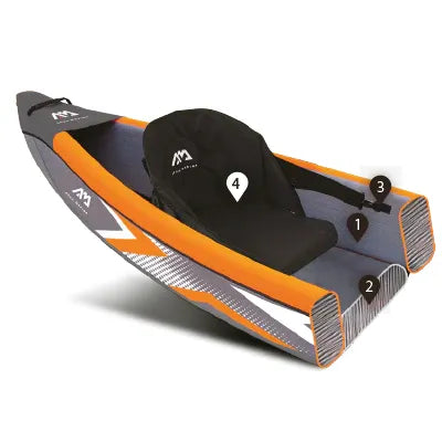 Aqua Marina TOMAHAWK AIR-K 12'4" Inflatable High Pressure Speed Kayak / Canoe - Aqua Gear Supply