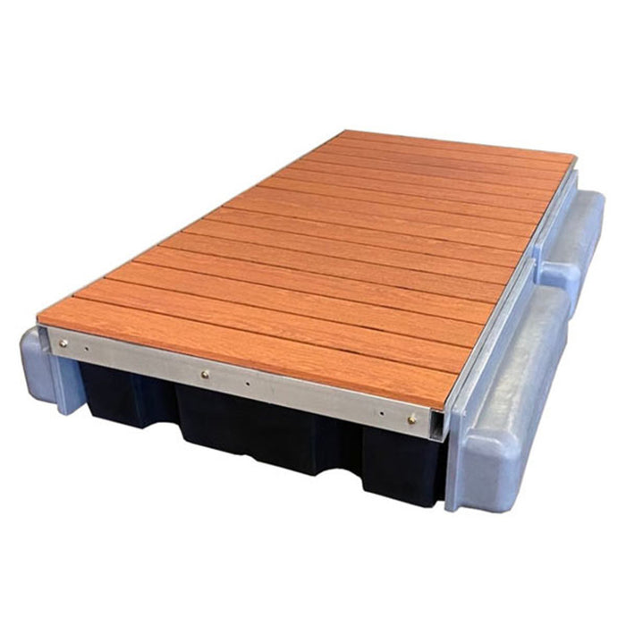 Patriot Docks Premium Floating Platform w/ Brown Aluminum - Aqua Gear Supply