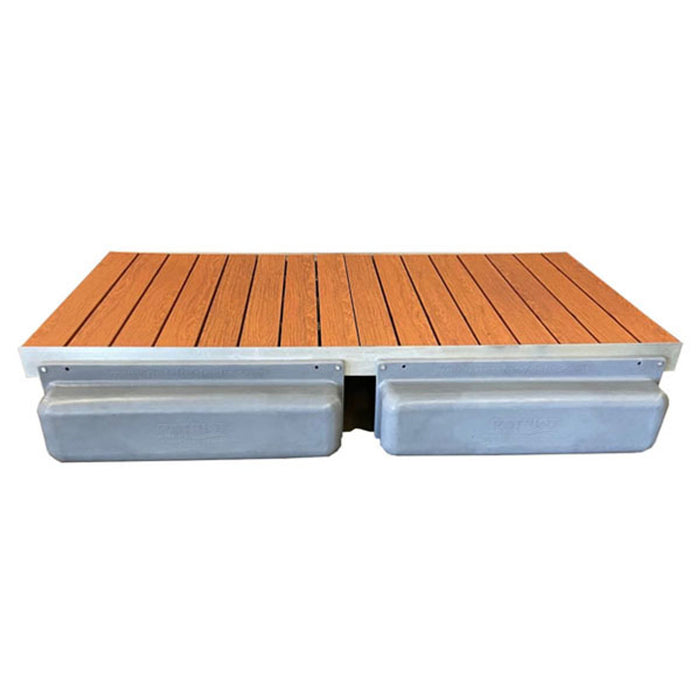 Patriot Docks Premium Floating Platform w/ Brown Aluminum - Aqua Gear Supply