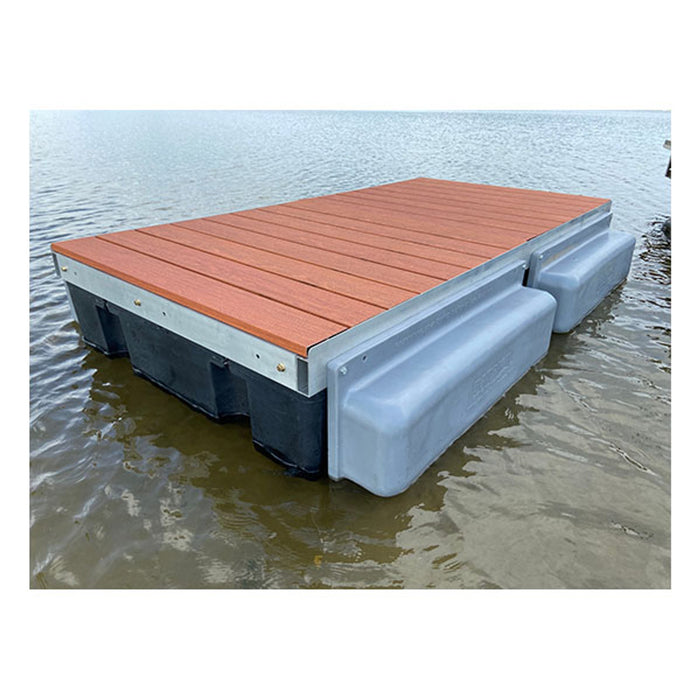Patriot Docks Premium Floating Platform w/ Brown Aluminum - Aqua Gear Supply