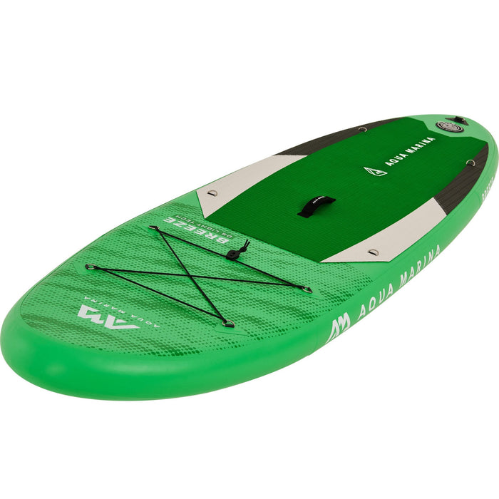 Aqua Marina Stand Up Paddle Board - BREEZE 9'10" - Inflatable SUP Package, including Carry Bag, Paddle, Fin, Pump & Safety Harness - Aqua Gear Supply