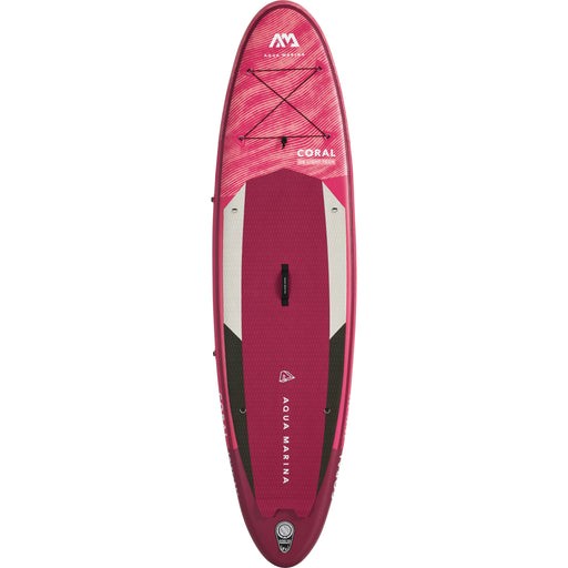 Aqua Marina Stand Up Paddle Board - CORAL 10'2" - Inflatable SUP Package, including Carry Bag, Paddle, Fin, Pump & Safety Harness - Aqua Gear Supply
