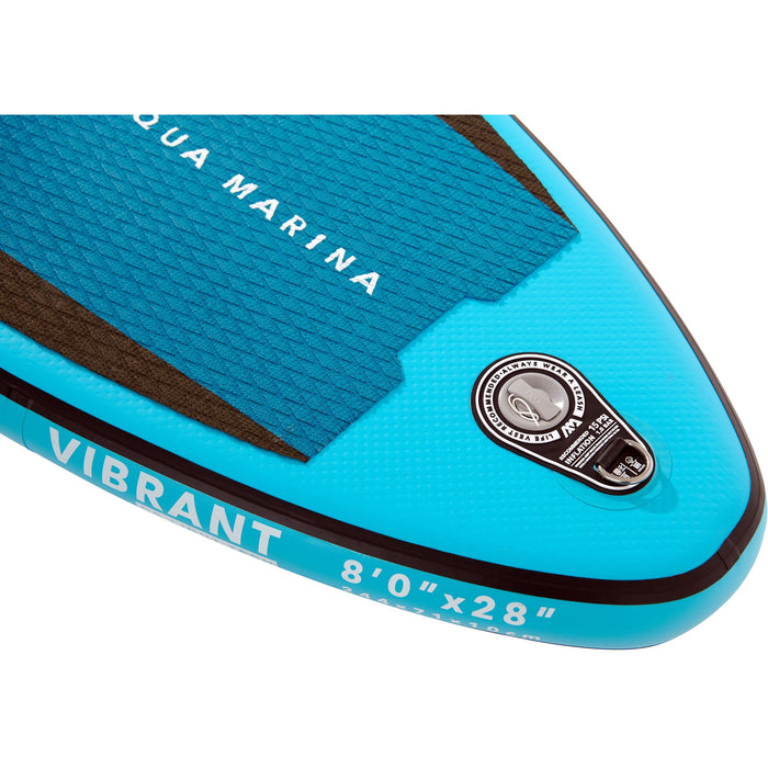 Aqua Marina Stand Up Paddle Board - VIBRANT 8'0" - Inflatable SUP Package, including Carry Bag, Paddle, Fin, Pump & Safety Harness - Aqua Gear Supply