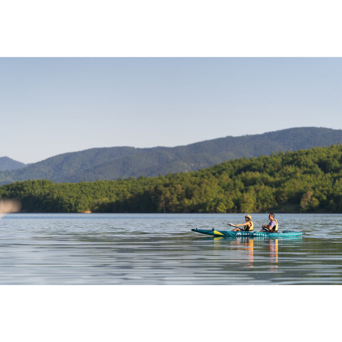 Aqua Marina, 2 Person, VERSATILE / WHITE WATER KAYAK - STEAM 13'6" - Inflatable KAYAK Package, including Carry Bag, Fin, Pump & Safety Harness - Aqua Gear Supply