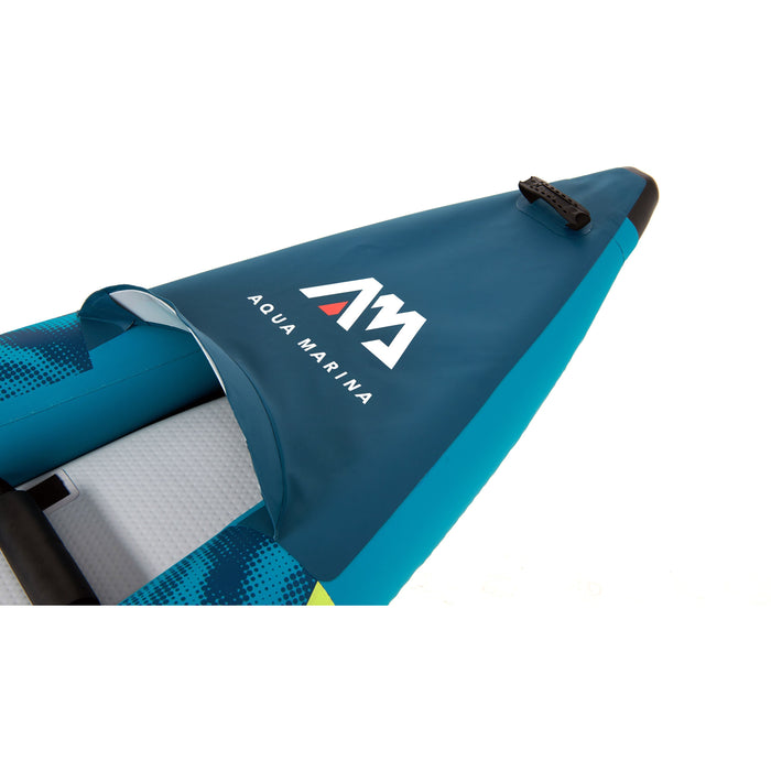 Aqua Marina, 2 Person, VERSATILE / WHITE WATER KAYAK - STEAM 13'6" - Inflatable KAYAK Package, including Carry Bag, Fin, Pump & Safety Harness - Aqua Gear Supply