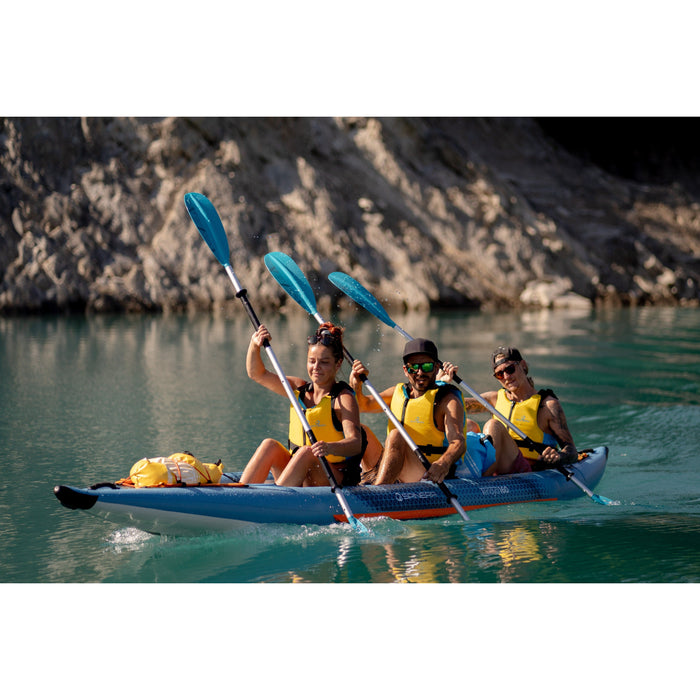 Spinera NEW "Tenaya T160" 3-Person Inflatable Kayak - With Heavy Duty Water Resistant Bag, Kayak Seat and more - Aqua Gear Supply