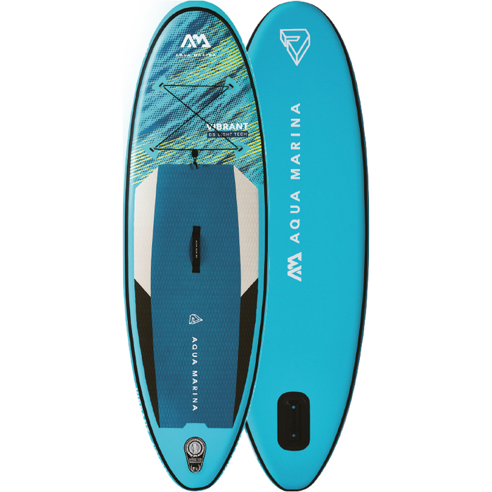 Aqua Marina Stand Up Paddle Board - VIBRANT 8'0" - Inflatable SUP Package, including Carry Bag, Paddle, Fin, Pump & Safety Harness - Aqua Gear Supply