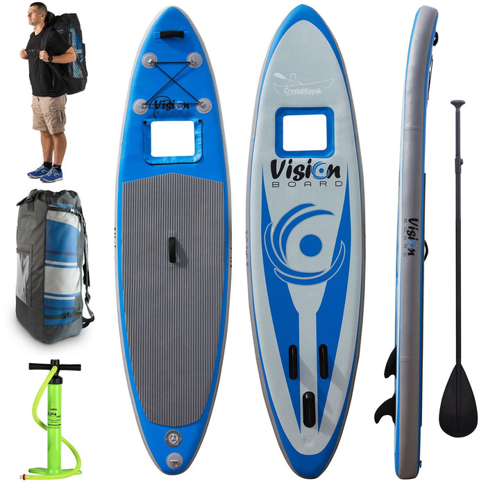 The Vision Board™ - 11ft Inflatable Paddleboard (SUP) Package w/ Underwater Viewing Window! - Aqua Gear Supply