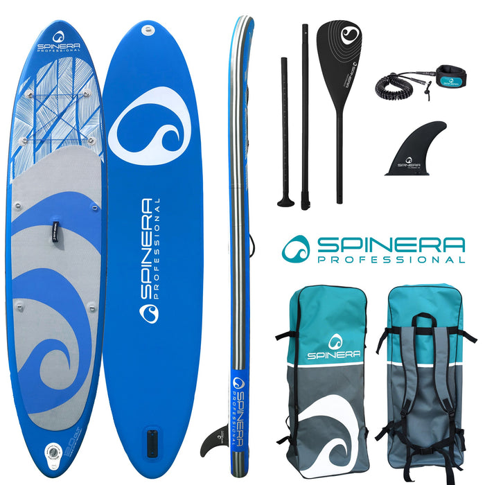Spinera 12 FT Professional Series Inflatable Paddle Board for Rental Companies, Resorts, Campgrounds and Cottages with Backpack, Leash, Paddle and more - Aqua Gear Supply