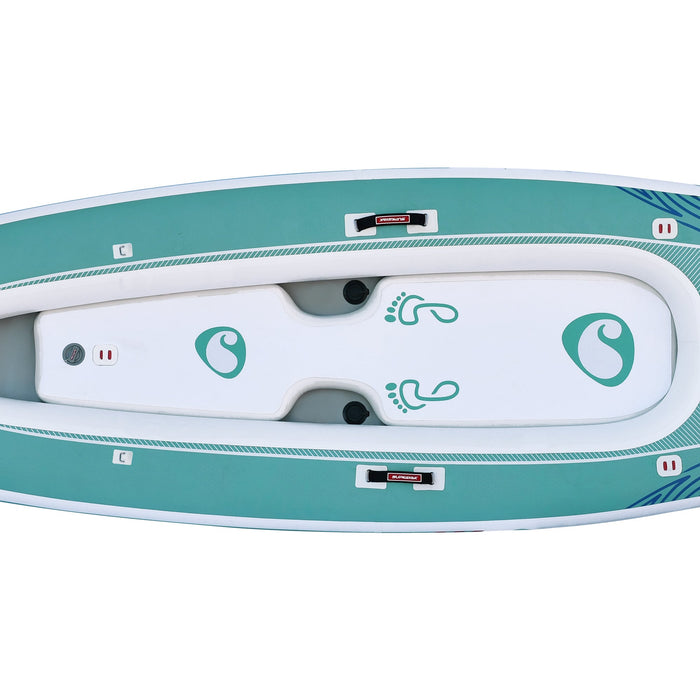 Spinera 12 Ft Paddle Board Kayak Hybrid - The "SK 12" with Heavy Duty Water Resistant Bag, 2 Kayak Seats, 2 Fins and more - Aqua Gear Supply
