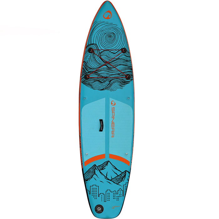 Spinera 9 Ft Inflatable Paddle Board -The "ULT Light SUP" With Water Resistant Backpack, Double Action Performance Pump, Paddle and more - Aqua Gear Supply