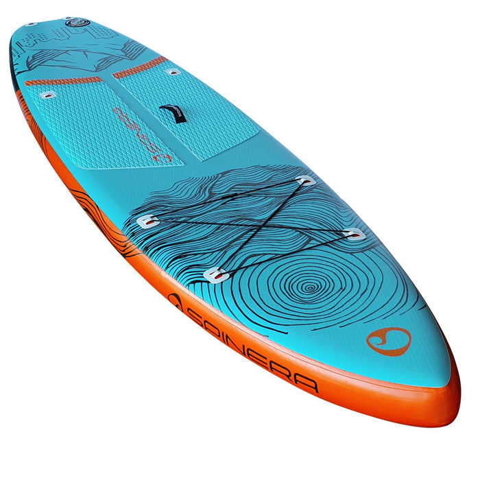 Spinera 9 Ft Inflatable Paddle Board -The "ULT Light SUP" With Water Resistant Backpack, Double Action Performance Pump, Paddle and more - Aqua Gear Supply