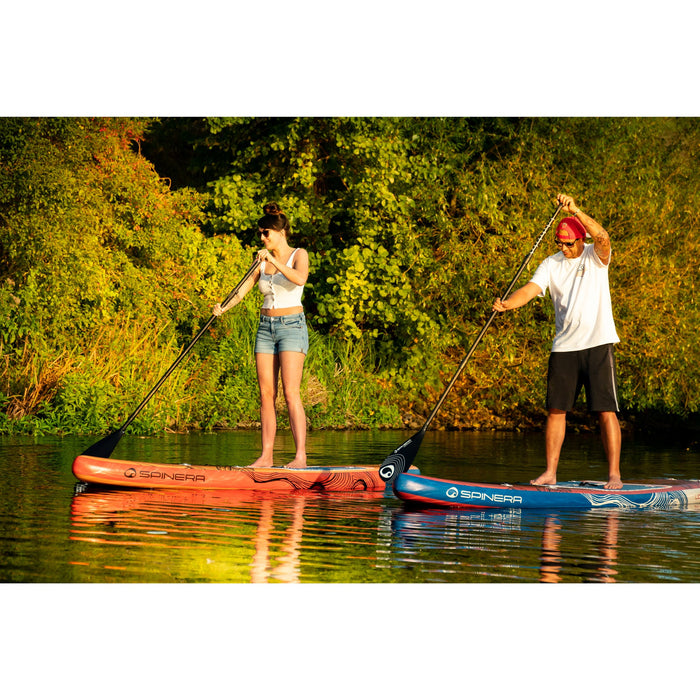 Spinera 10 Ft Inflatable Paddle Board - The "ULT Light" SUP with Water Resistant Backpack, Double Action Performance Pump, 3 Piece Aluminum Paddle and more - Aqua Gear Supply