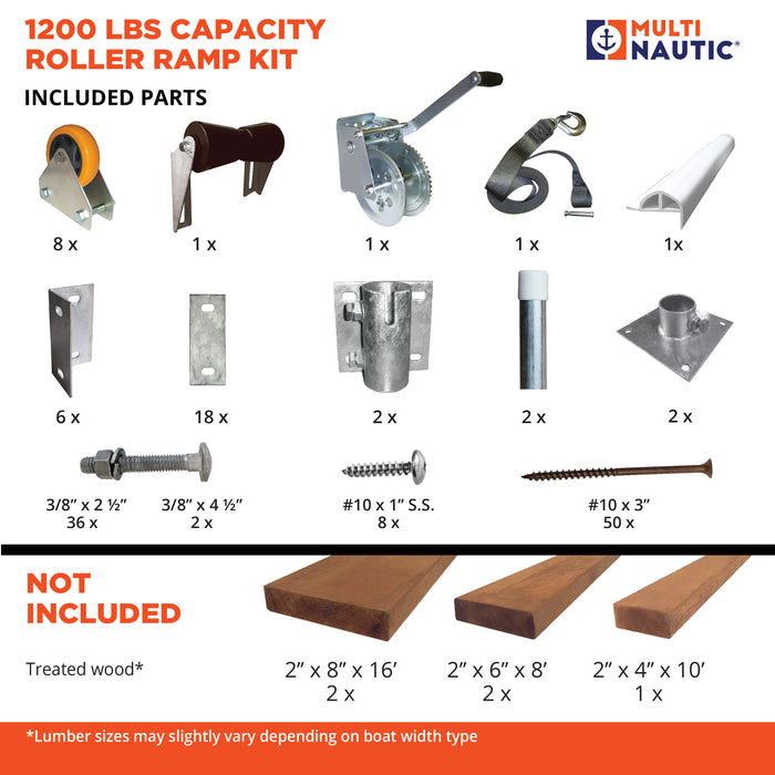 MultiNautic Mooring Ramp Kit - 1,200lb Capacity