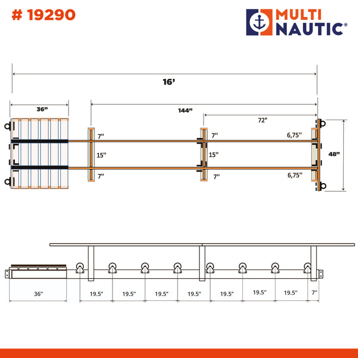 MultiNautic Wooden Kayak Ramp Kit