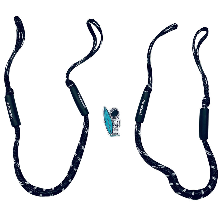 NautiCurl Bungee Boat Ropes - Shock Absorbing (2 Ropes)