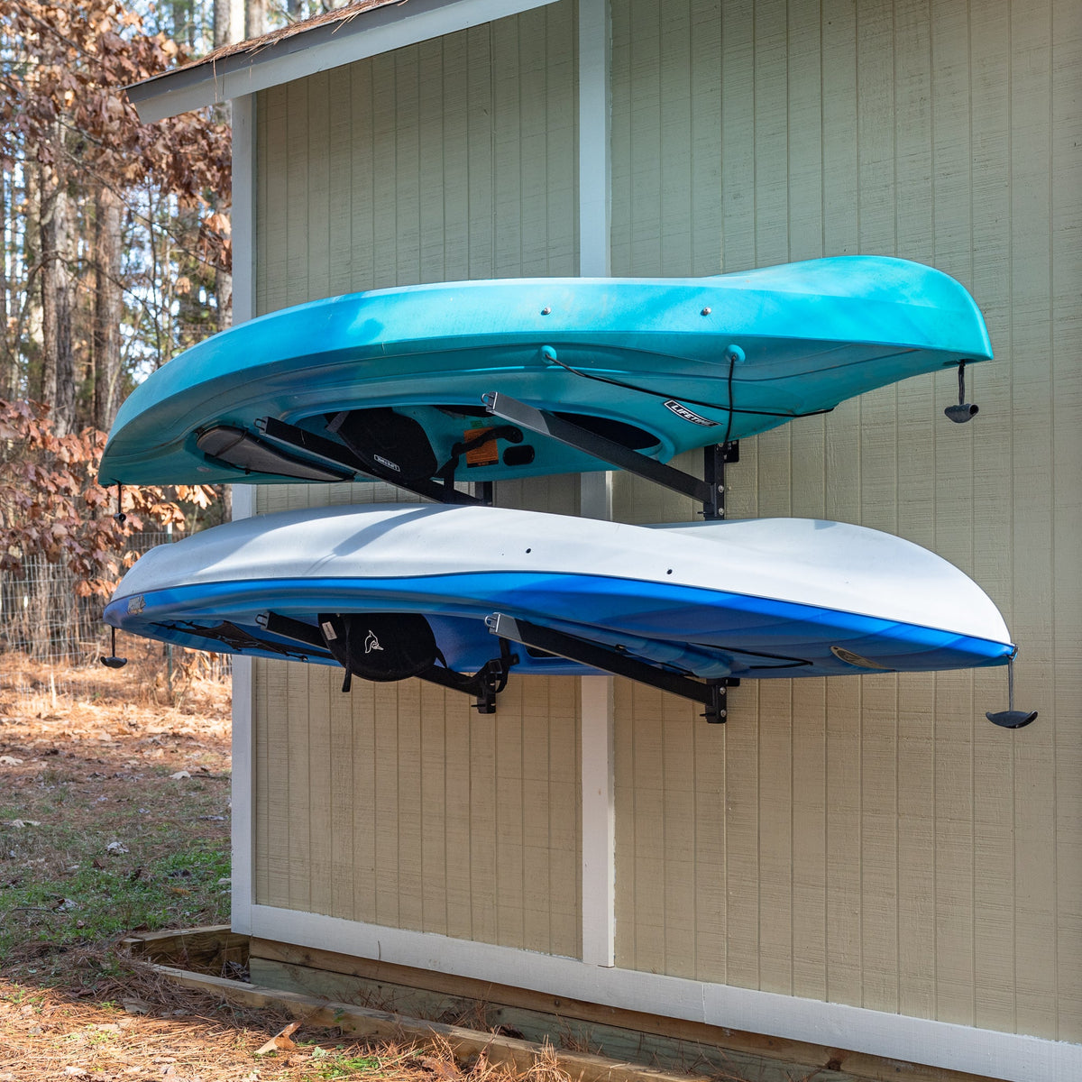 Shenandoah Kayak Rack | Outdoor Adjustable Storage | 2 Levels– Aqua ...