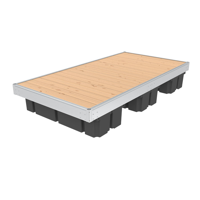 MultiNautic 5′ x 10′ Floating Dock w/ Western Cedar Decking - Aqua Gear Supply