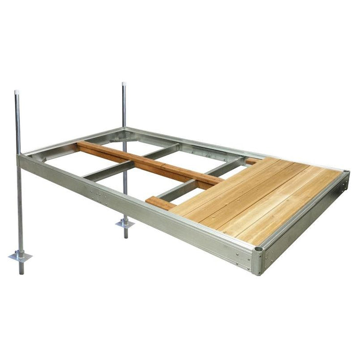 MultiNautic 5′ x 10′ Fixed Dock with Cedar Decking - Aqua Gear Supply