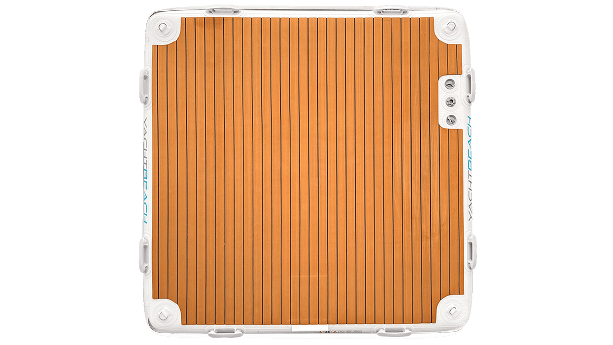 YachtBeach Premium Teak Mat 6'8" X 6'8"