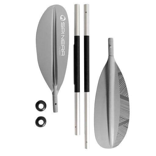 Spinera kayak paddle with two blades and a shaft on a white background