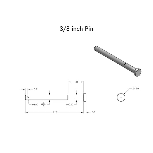 Versa Rudder Pin - Aqua Gear Supply