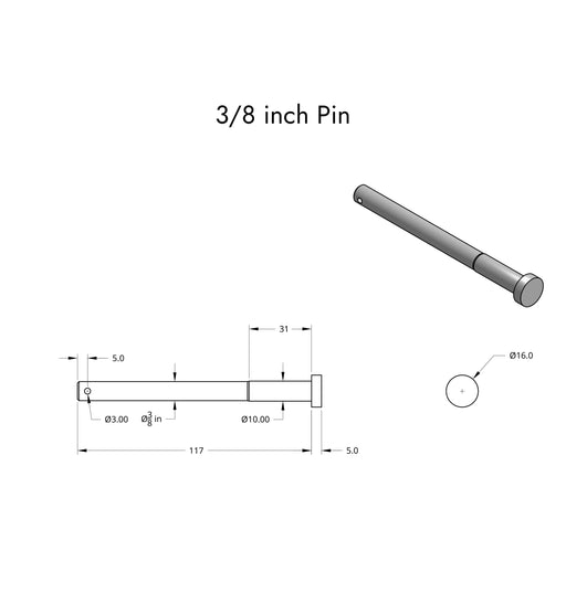 Versa Rudder Pin - Aqua Gear Supply