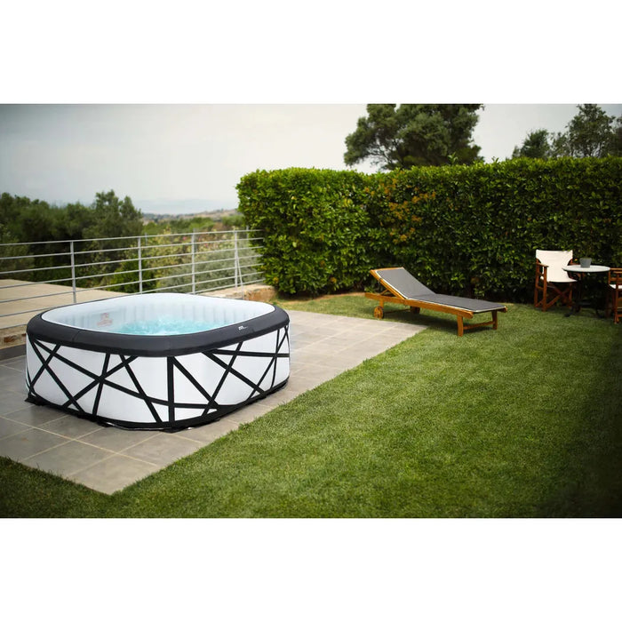 MSPA SOHO, PREMIUM SERIES, Inflatable Hot Tub & Spa, 132 Air Bubble System, One Piece Quick Setup, Square - 6 Persons - Aqua Gear Supply 