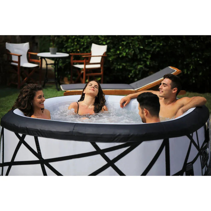 MSPA SOHO, PREMIUM SERIES, Inflatable Hot Tub & Spa, 132 Air Bubble System, One Piece Quick Setup, Square - 6 Persons - Aqua Gear Supply 