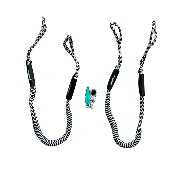 NautiCurl Bungee Boat Ropes - Shock Absorbing (2 Ropes)