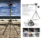 TRU De-LIGHT Multipurpose Singing Music Solar LED Light - Garden, Camping Portable Light, Strong Bluetooth Speaker / Main Light + 3 Independent Detachable Multi Mode Lights / Tripod+Carry Bag - Aqua Gear Supply