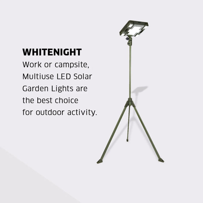 TRU De-LIGHT WHITENIGHT Multipurpose Solar / AC / DC - Garden, Camping Main Light + 3 Independent Detachable Multi Mode Side Lights / Tripod + Carrying Bag - Aqua Gear Supply