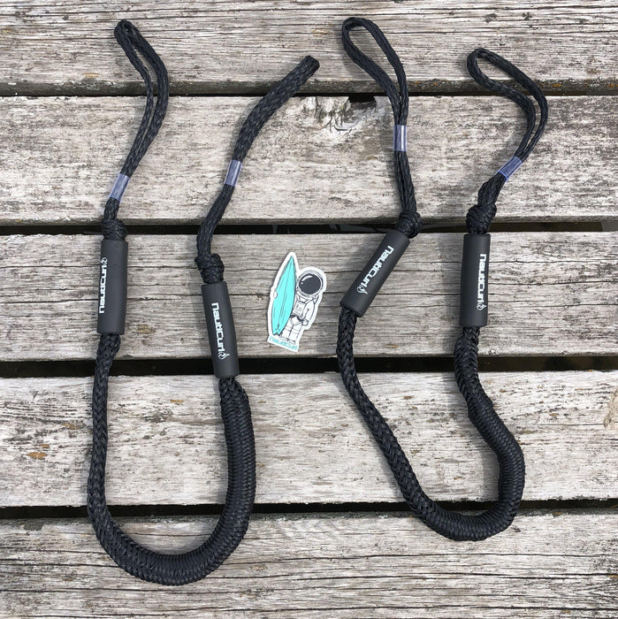 NautiCurl Bungee Boat Ropes - Shock Absorbing (2 Ropes)