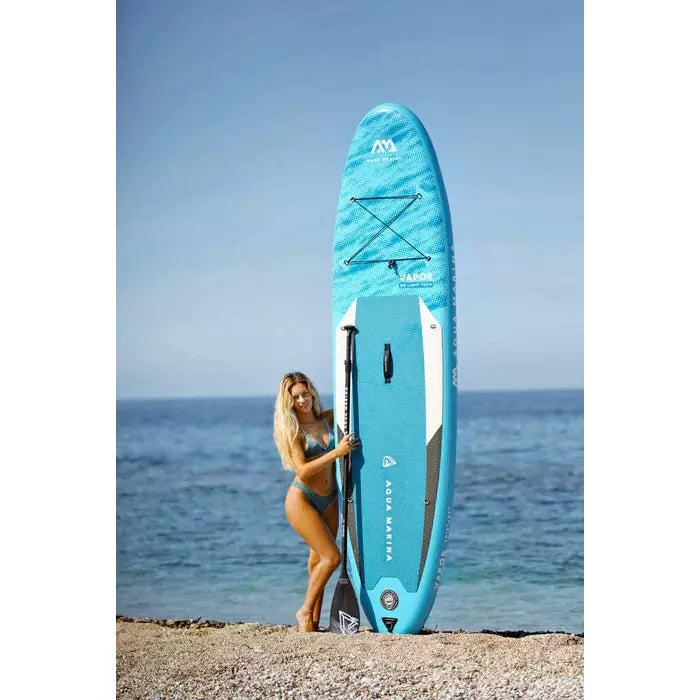 Aqua Marina Stand Up Paddle Board - VAPOR 10'4" - Inflatable SUP Package, including Carry Bag, Paddle, Fin, Pump & Safety Harness - Aqua Gear Supply