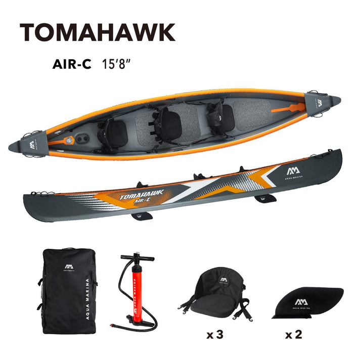 Aqua Marina TOMAHAWK AIR-C 15'8" Inflatable High Pressure Speed Kayak / Canoe - Aqua Gear Supply