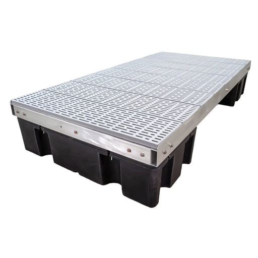 Patriot Docks Floating Platform w/ Gray Poly Decking on a white background