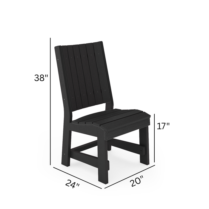 SoPoly Callaway Armless Table Chair - Aqua Gear Supply