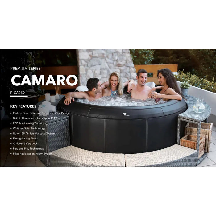 MSPA CAMARO, PREMIUM SERIES, Inflatable Hot Tub & Spa, 138 Air Bubble System, One Piece Quick Setup, Round - 6 Persons - Aqua Gear Supply