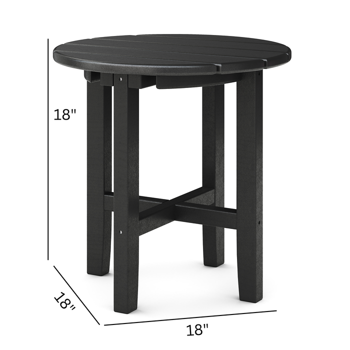 SoPoly 18" Classic Round Side Table - Aqua Gear Supply