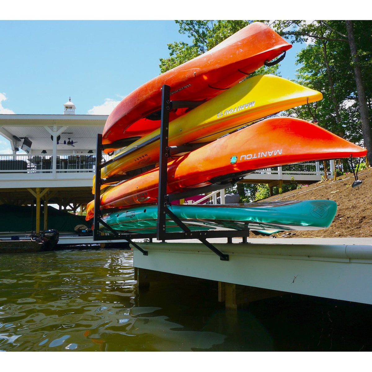 Fish Rack Dock Chesapeake Kayak Storage | Adjustable Dock Rack | Over The Water | 4 L ...
