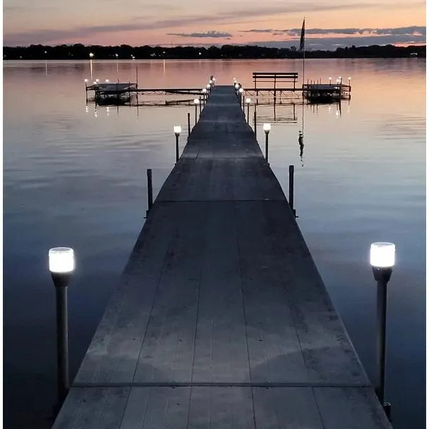 2pk Solar Dock Post Lights - Aqua Gear Supply