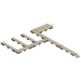Wooden dock planks arranged in a geometric pattern on a white background