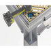 CNC machine tool with a workpiece on a white background