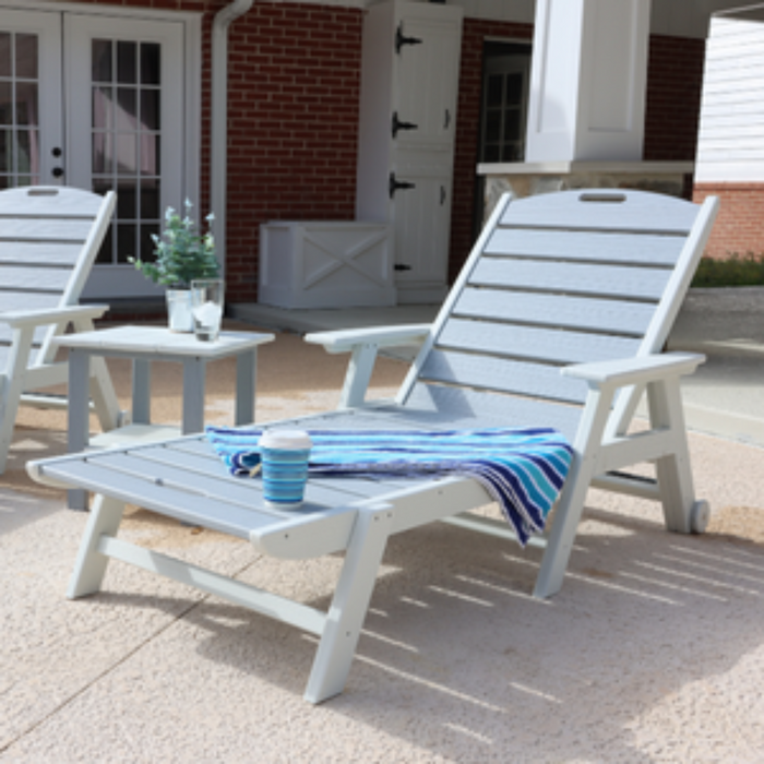 SoPoly Flat Chaise Lounge - Aqua Gear Supply