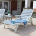 SoPoly Flat Chaise Lounge - Aqua Gear Supply