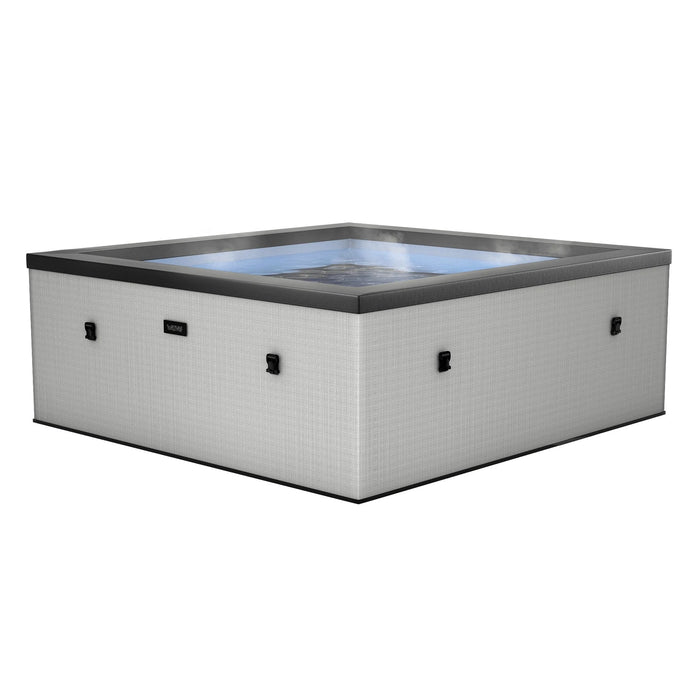 Garda | 4/6-Person Eco Foam Hot Tub | Square | Built-In Integrated Heater