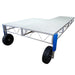 Portable stage platform with wheels on a white background