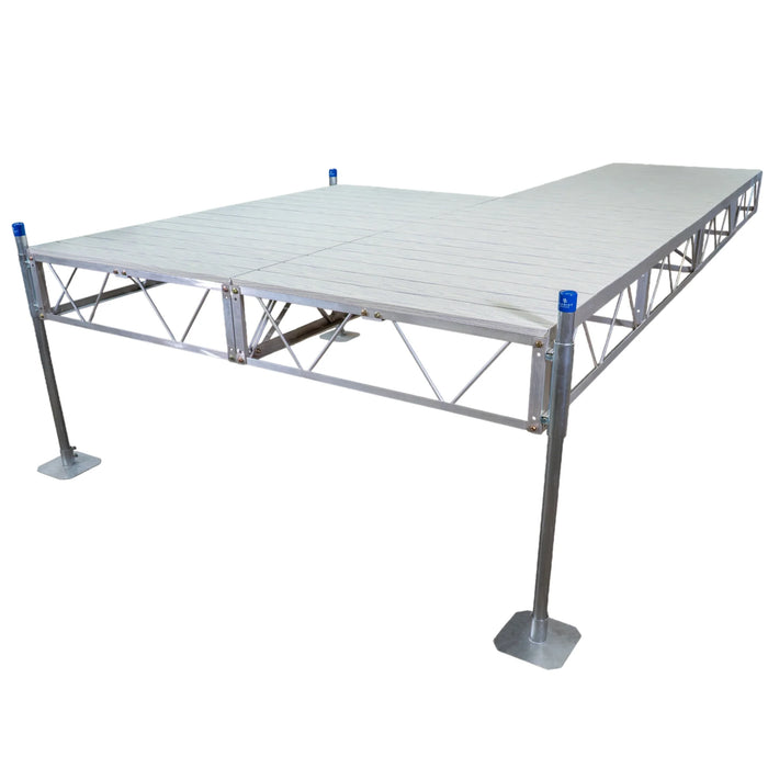 Metal stage platform on a white background